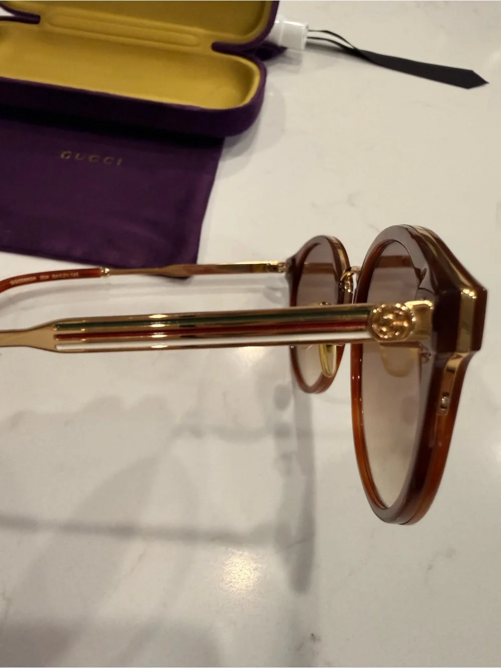 EUC – Gucci Women's Sunglasses - GG0850SK 004 – Havana Brown